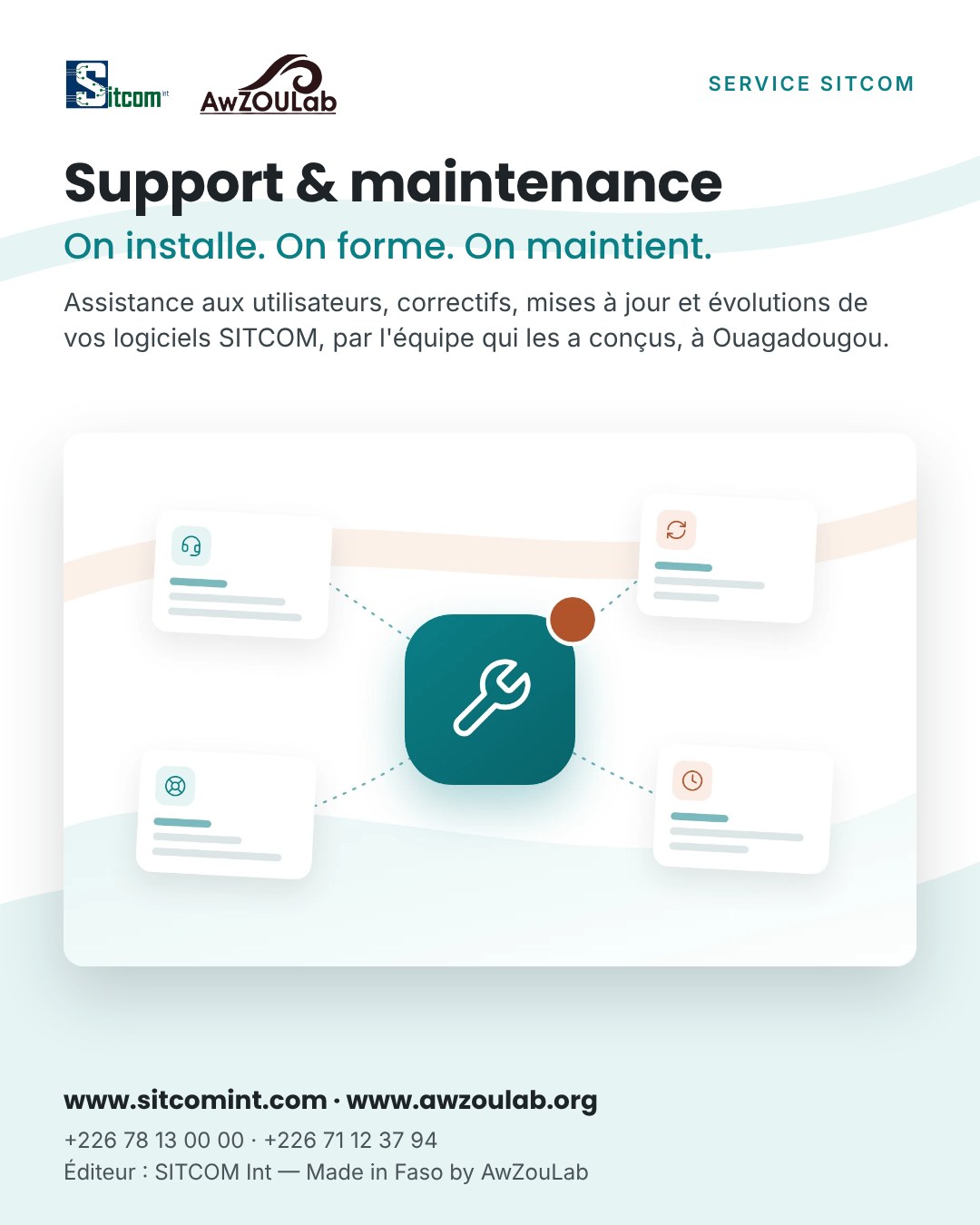 Affiche support maintenance