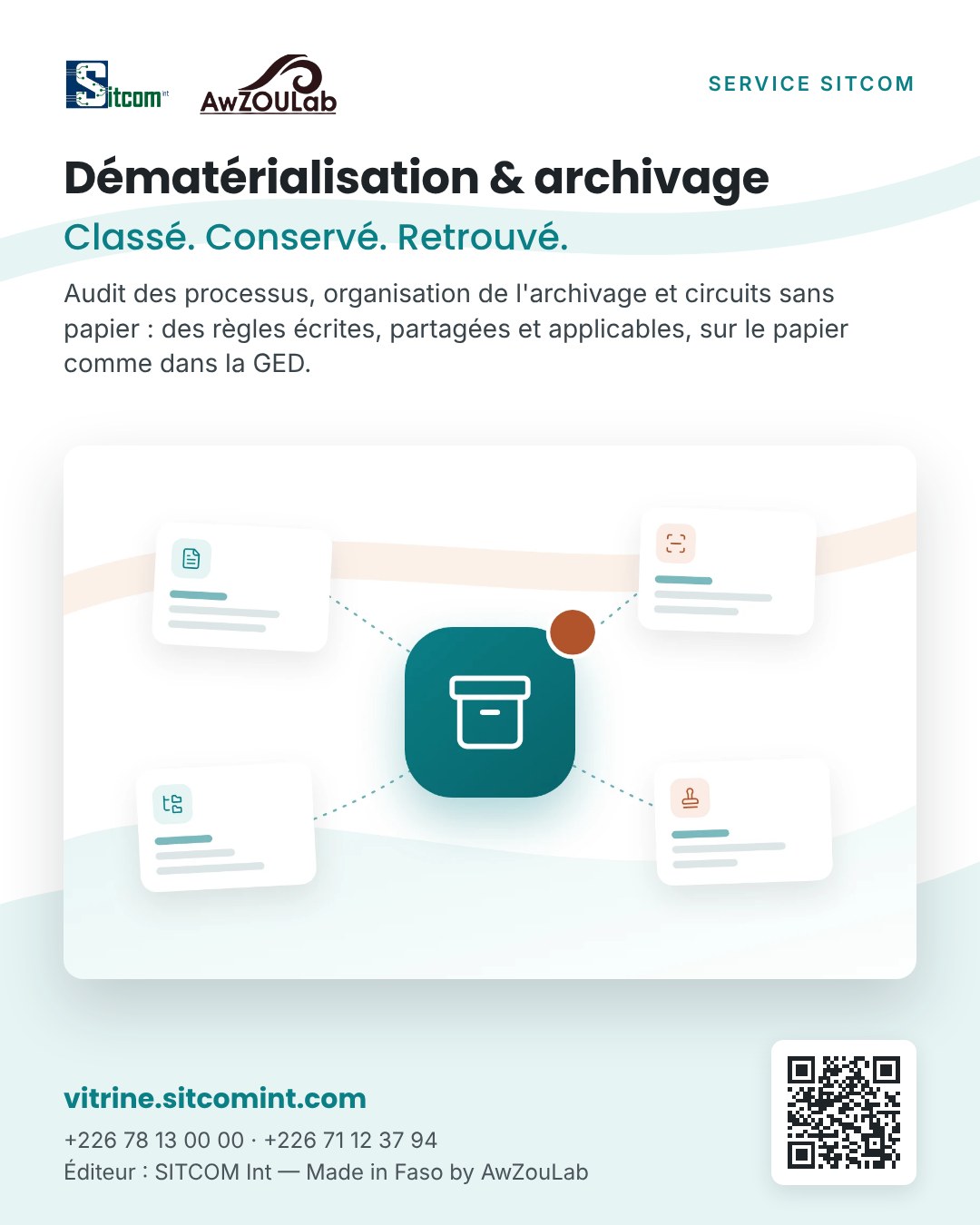 Affiche dematerialisation archivage