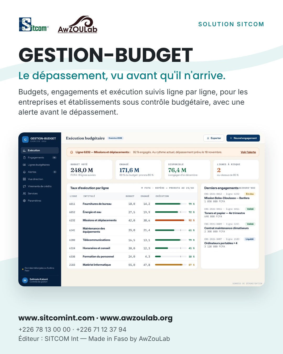 Affiche gestion budget
