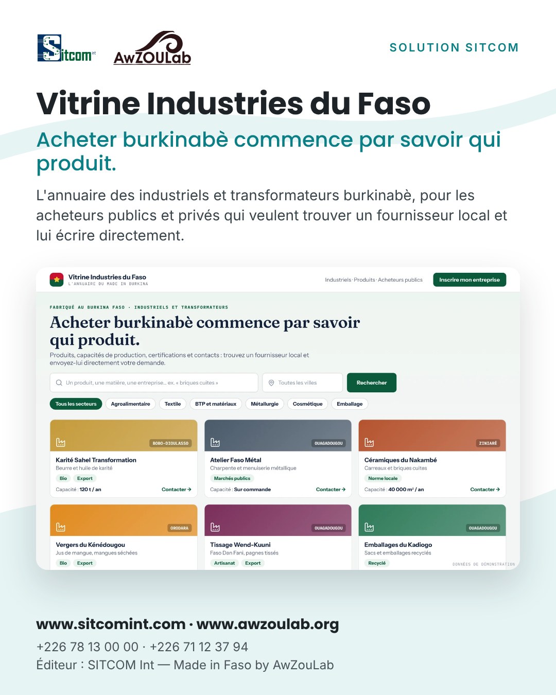 Affiche vitrine industries